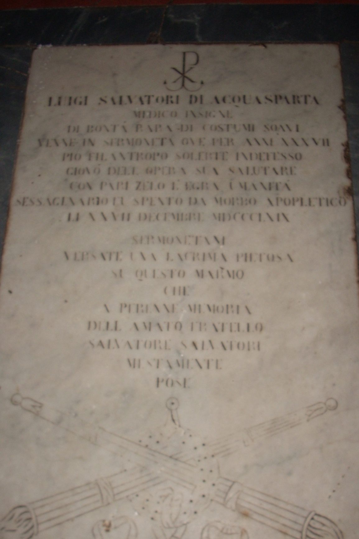 Luigi Salvatori's tomb, Chiesa di S.Maria Assunta, Sermoneta - 03.JPG